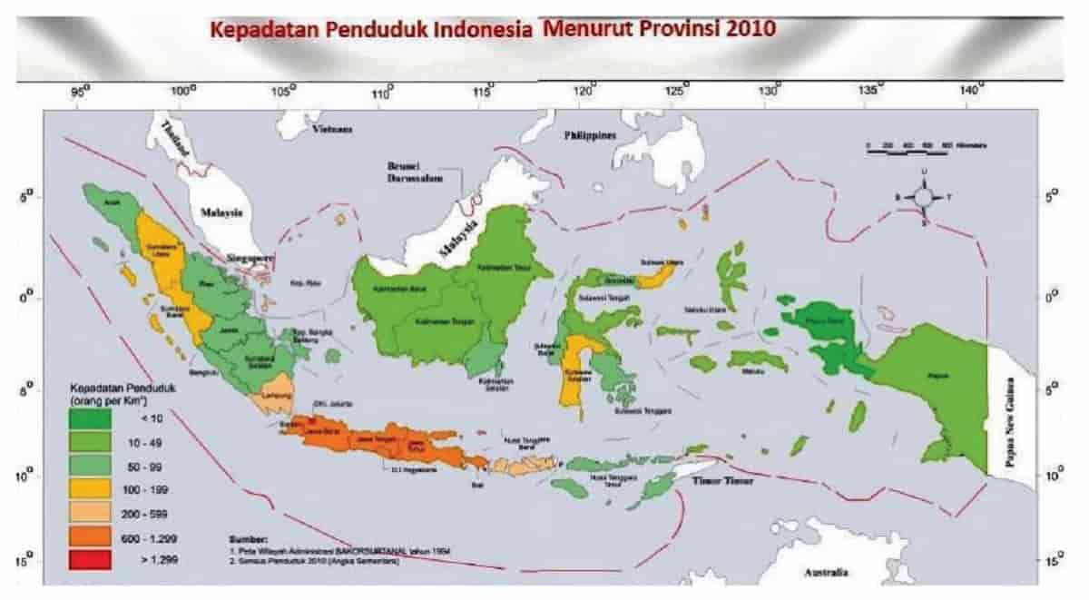 Berapakah Jumlah Kepadatan Penduduk Provinsi Lampung dan Papua Barat