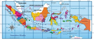 Luas dan letak Wilayah Indonesia Berdasarkan Peta
